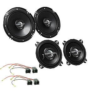 Peugeot 206CC JVC 2 Way Coaxial Front Door & Rear Side Car Speakers Upgrade Kit
