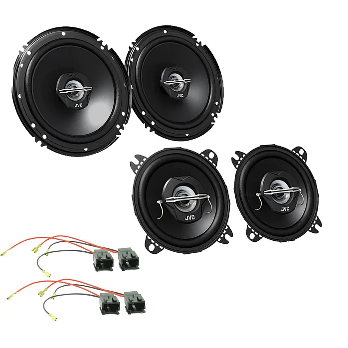 Peugeot 206CC JVC 2 Way Coaxial Front Door & Rear Side Car Speakers Upgrade Kit