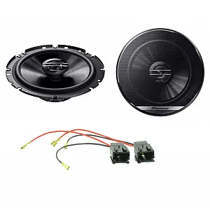 Peugeot 206CC Pioneer 6.3/4" 17cm 600 Watts a Pair 2 Way Front Door Car Speaker Upgrade Kit