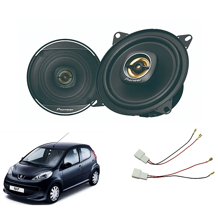 Peugeot 107 2005 - 2014 Front Top Dash 4" Speaker Upgrade Kit