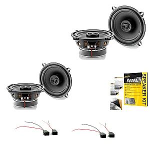 Renault Clio 2005 - 2012 Focal 2-way Coaxial Front and Rear Door Car Speaker Upgrade Kit