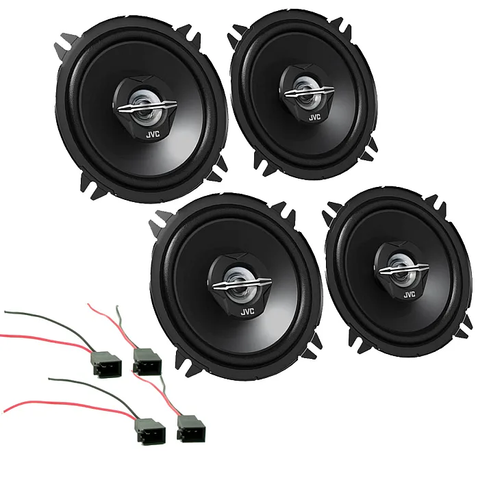 Renault Clio MK2 1998 - 2005 JVC 2 Way Coaxial Front Door & Rear Car Speakers Upgrade Kit