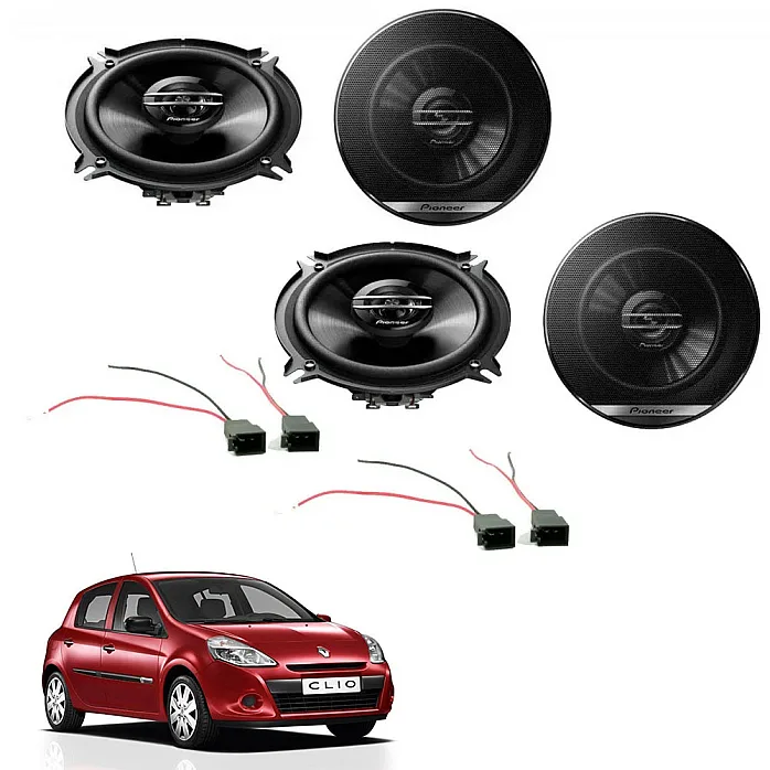 Renault Clio 2005 - 2012 Front and Rear Speakers Upgrade Kit
