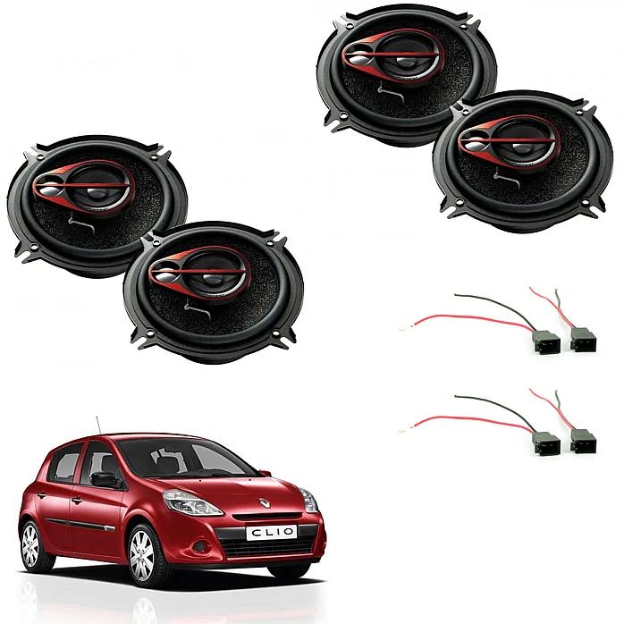 Renault Clio 2005 - 2012 Pioneer Front and Rear Speakers Upgrade Kit