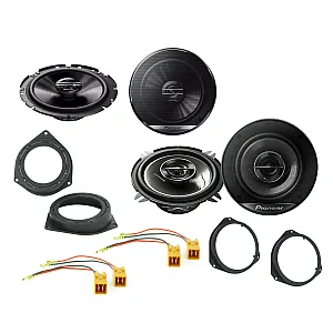Fiat Grande Punto, Evo Pioneer 4", 6.3/4" Front and Rear Speaker Upgrade Kit
