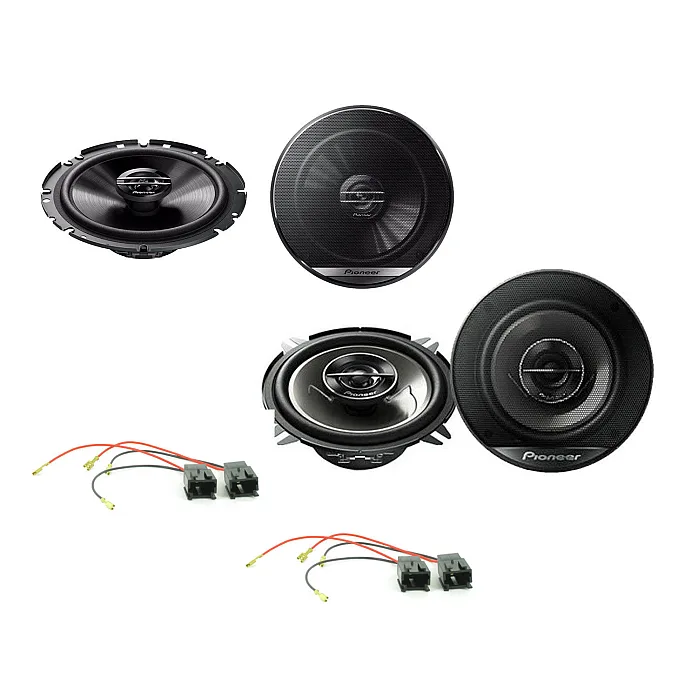 Peugeot 206CC Pioneer 4", 6.3/4" Front and Rear Speaker Upgrade Kit