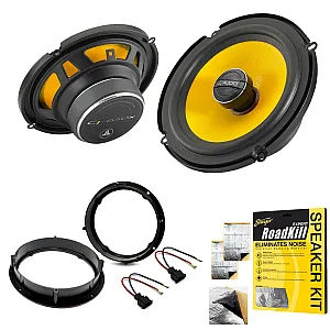 Skoda JL Audio 6.5" 2-Way Coaxial Front or Rear Doors Speaker Upgrade Pack With Sound Deadening Sheet