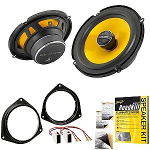 JL Audio 6.5" 2-Way Coaxial Front or Rear Doors Car Speaker Upgrade Pack For Scion With Sound Deadening Sheet