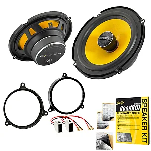 Subaru Impreza JL Audio 6.5" (165mm) 2-Way Coaxial Front or Rear Doors Car Speaker Upgrade Pack With Sound Deadening Sheet