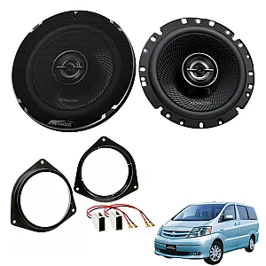Toyota Alphard 2002 - 2008 AH-10 Kenwood 6.5" 2-Way Coaxial Car Front or Rear Doors Speaker Upgrade Pack