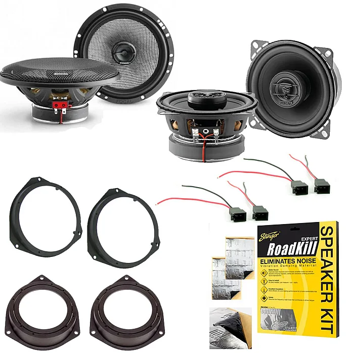 Vauxhall Corsa D 2 Door or 4 Door 2006-2014 Front and Rear Speaker Upgrade Pack With Sound Proofing Sheet