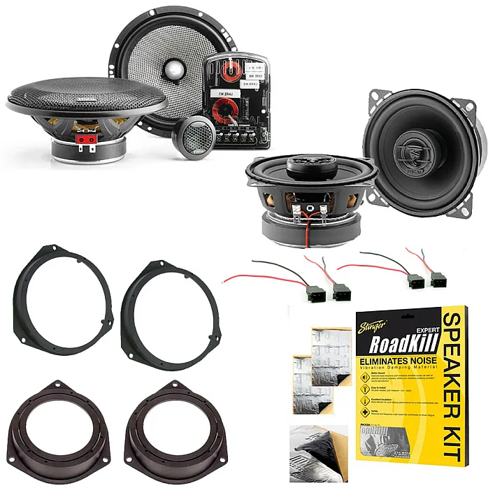 Vauxhall Corsa D 2 Door or 4 Door (2006-2014) Front and Rear Speaker Upgrade Pack With Sound Proofing Sheet
