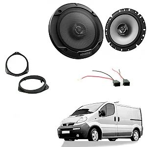 Vauxhall Vivaro 2001 - 2014 Front Door Speakers / Rings / Wiring Upgrade Kit