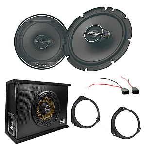 Vauxhall Corsa D 2006 - 2014 Front Door Speaker & 12" Amplified Subwoofer Upgrade Pack