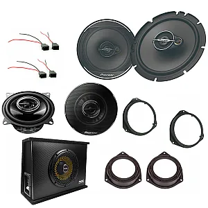 Vauxhall Corsa D 2 Door or 4 Door 2006> Front and Rear Speaker & Amplified Subwoofer Upgrade Pack