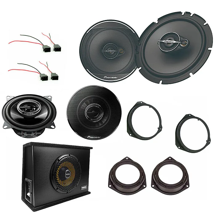 Vauxhall Corsa D 2 Door or 4 Door 2006> Front and Rear Speaker / Amplified Subwoofer Upgrade Pack