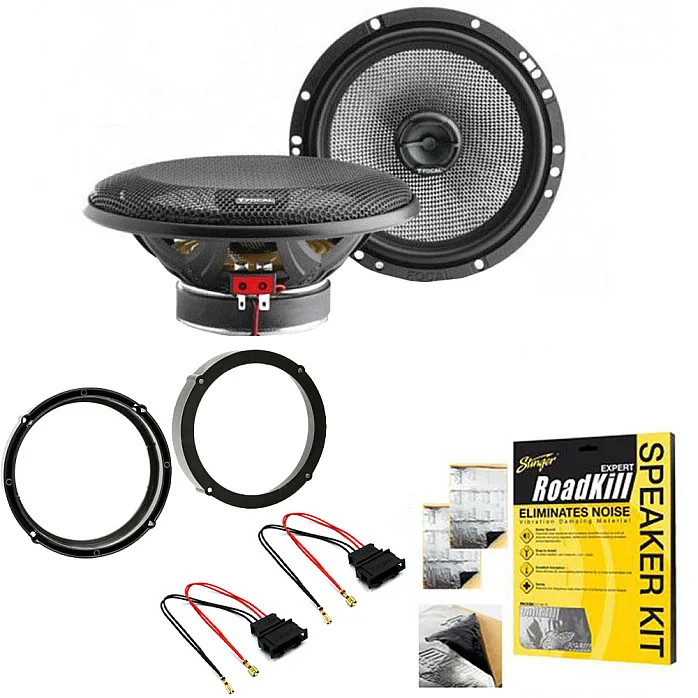 Volkswagen ID.Buzz, ID.3, ID.4, ID.5 Focal 6.5" 2 Way Coaxial Front Doors Car Speakers Upgrade Kit With Sound Deadening Sheet