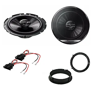 VW UP 2011 - 2014 Front Door Speaker Rings Wiring Upgrade Kit