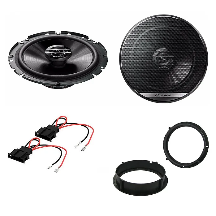 VW UP 2011 - 2014 Front Door Speaker Rings Wiring Upgrade Kit