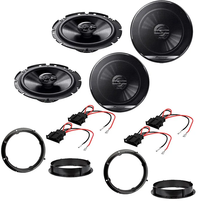 VW Golf MK6/MK7 Pioneer Front and Rear Door Speaker Upgrade Kit with Wiring Adaptors
