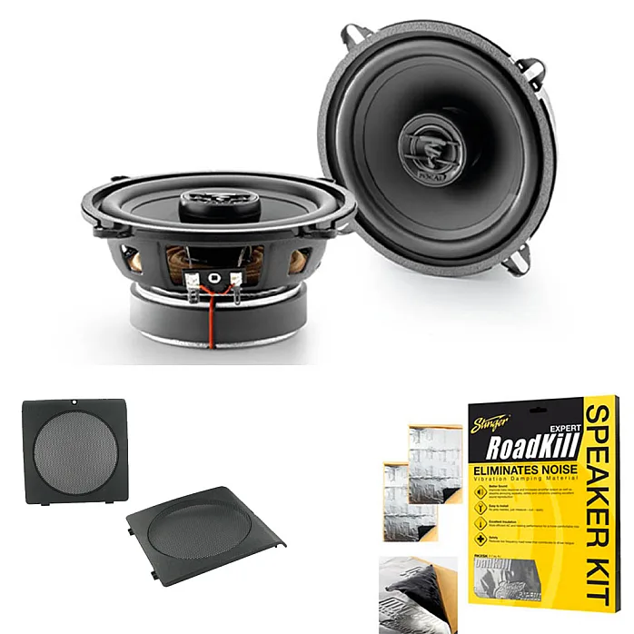 VW Golf, Jetta Focal 2-way Coaxial Focal Front Door Car Speakers Upgrade Kit