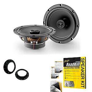 VW Transporter T5 Focal Auditor 6.5" 2 Way Coaxial Front Door Car Speaker Upgrade Kit