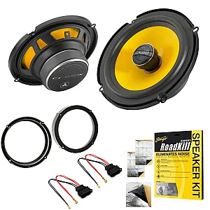 Volkswagen ID.Buzz, ID.3, ID.4, ID.5 JL Audio 6.5" 2 Way Car Front Door Speaker Upgrade Kit With Sound Deadening Sheet