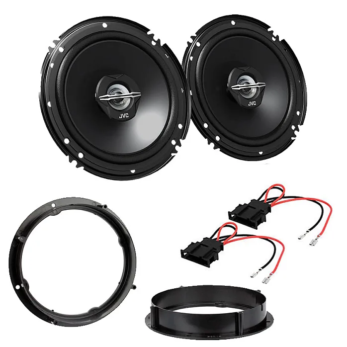 VW Golf MK6/MK7 JVC 6.5" Front or Rear Door Speaker Upgrade Kit with Wiring Adaptor