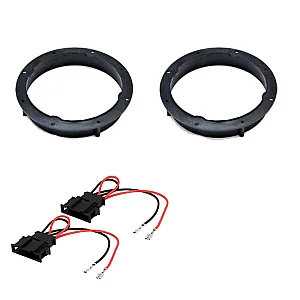 VW Golf, Polo 165mm Front or Rear Door Speaker Adaptor With Speaker Adaptor Plugs
