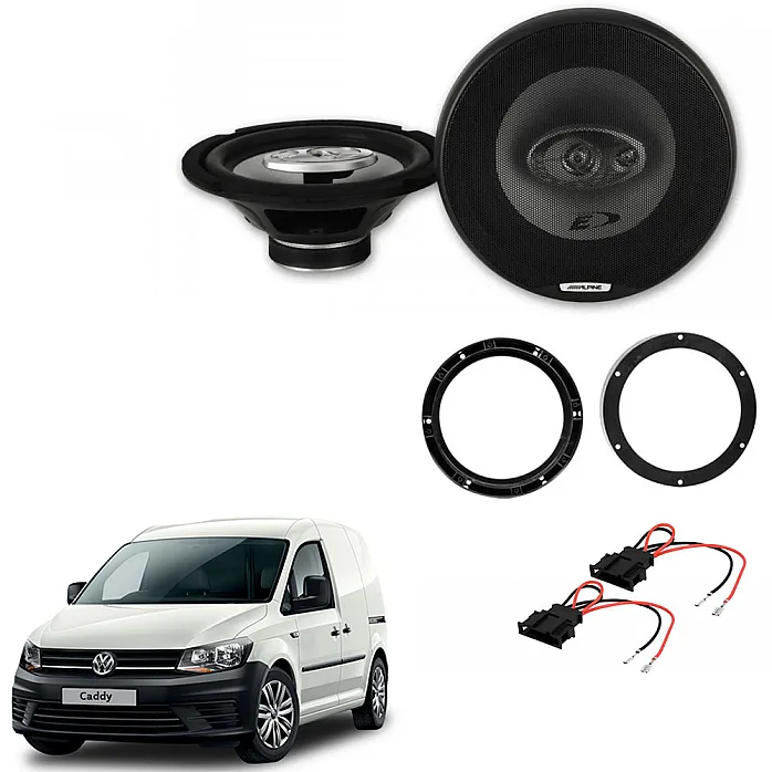 VW Caddy 2003 - 2015  Alpine Front Door 8" Upgrade Kit