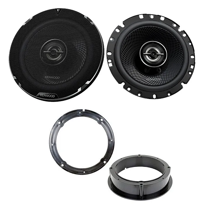 VW Kenwood 6.5" 2-Way Coaxial Car Front or Rear Door Speaker Upgrade Pack