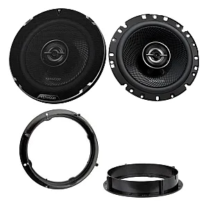 Volkswagen Kenwood 6.5" 2-Way Coaxial Car Front or Rear Door Speaker Upgrade Pack