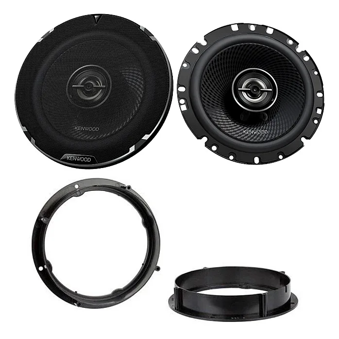 Volkswagen Kenwood 6.5" 2-Way Coaxial Car Front or Rear Door Speaker Upgrade Pack