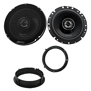 Kenwood 6.5" Front or Rear Door 2-Way Coaxial Car Speaker Upgrade Pack For Volkswagen
