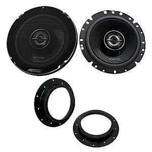 Kenwood 6.5" 2-Way Coaxial Car Front Door Speaker Upgrade Pack For Volkswagen