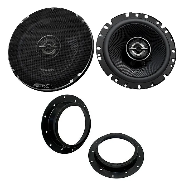 Kenwood 6.5" 2-Way Coaxial Car Front Door Speaker Upgrade Pack For Volkswagen