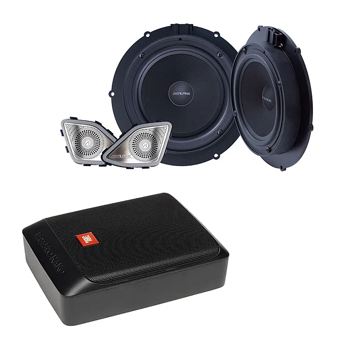 Volkswagen T6 Alpine 6.5" Component Speaker With JBL 8" Under Seat Subwoofer