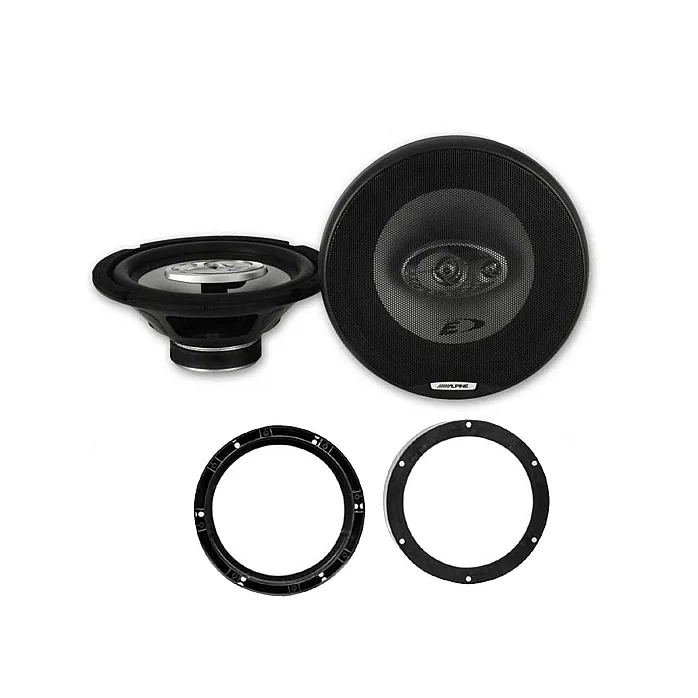 VW Alpine Front Door 8" 20cm 3-way Coaxial Car Speaker Upgrade Kit