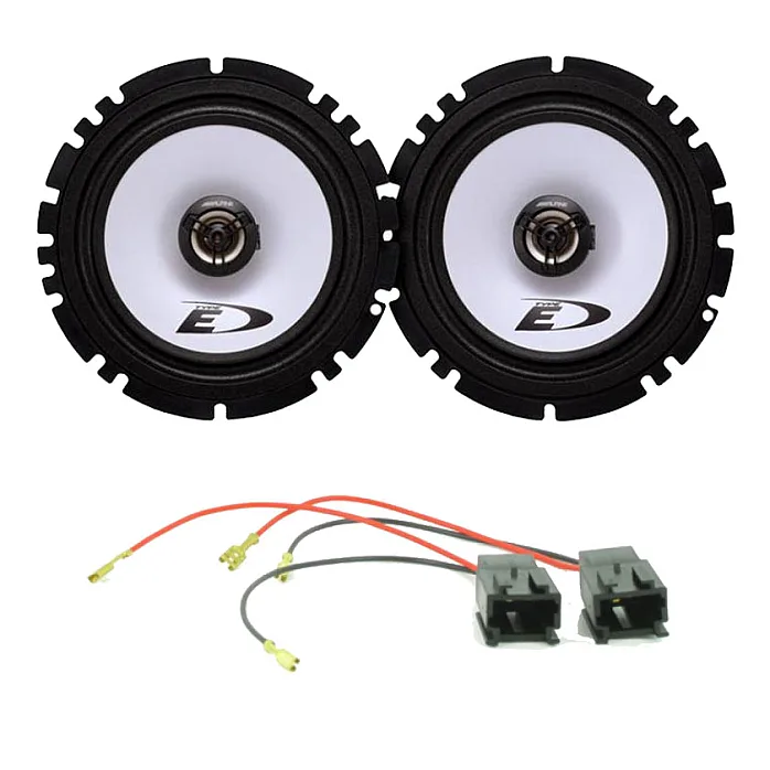 Peugeot Partner Van 1997 - 2007 Alpine 6-1/2" Front Door Speakers & Wiring Kit