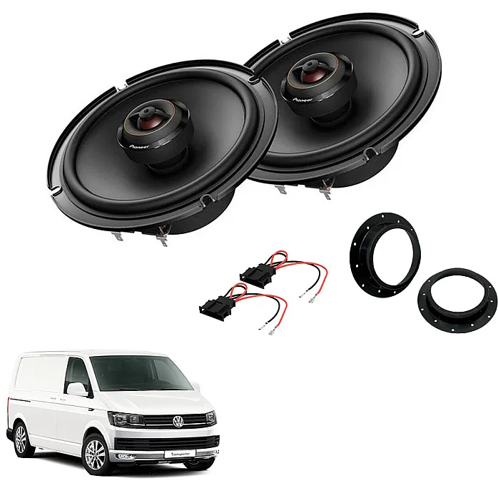 VW Transporter T6 2015 - 2019 Pioneer Front Door Speaker Upgrade Kit