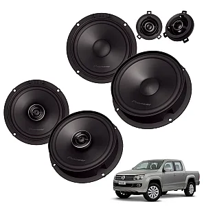 VW Amarok 2010 - 2020 Pioneer Front Component and Rear Coaxial Speaker Upgrade Kit