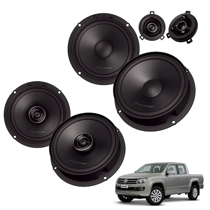 VW Amarok 2010 - 2020 Pioneer Front Component and Rear Coaxial Speaker Upgrade Kit