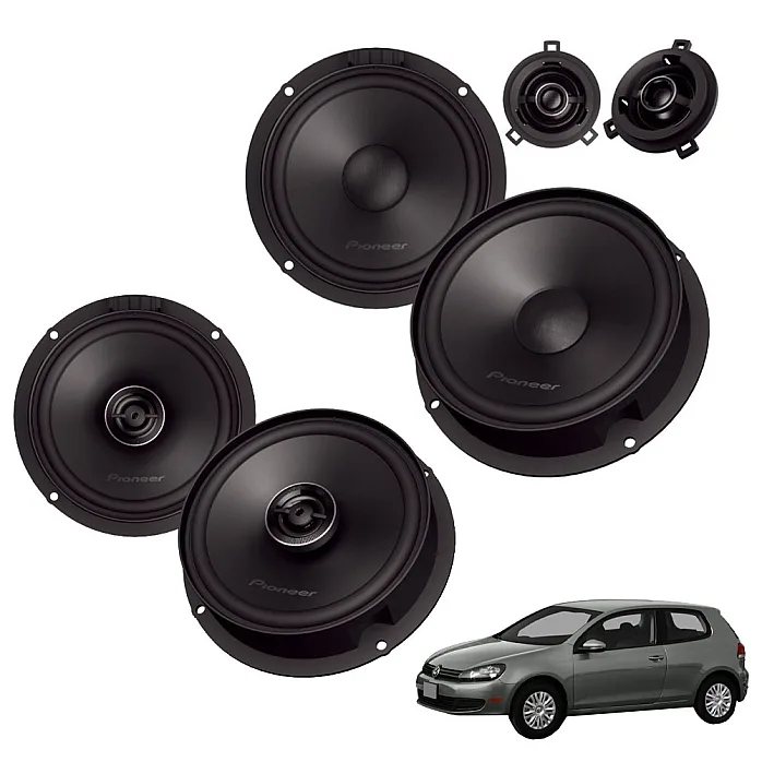 VW Golf MK6 2008 - 2013 Pioneer Front Component and Rear Coaxial Speaker Upgrade Kit