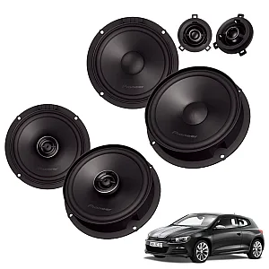 VW Scirocco 2008 - 2017 Pioneer Front Component and Rear Coaxial Speaker Upgrade Kit
