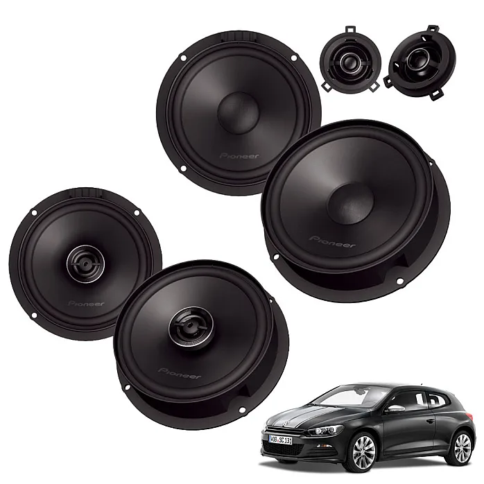 VW Scirocco 2008 - 2017 Pioneer Front Component and Rear Coaxial Speaker Upgrade Kit
