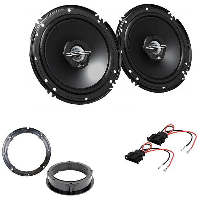 VW JVC 17cm 6.5" 2 Way Coaxial Front or Rear Door Car Speakers Upgrade Kit
