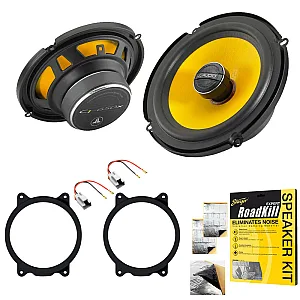 Volvo JL Audio 6.5" 2-Way Coaxial Front or Rear Doors Speaker Upgrade Pack With Sound Deadening Sheet