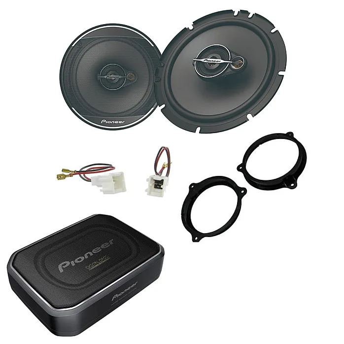 Vauxhall Vivaro 2015> Pioneer 16.5cm Front Door Speaker Amplifier Subwoofer Upgrade Kit