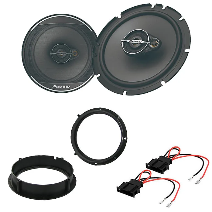 Skoda Rapid 2012-2015 Pioneer 6.5" Front/Rear Door Speakers, Mounts, Wiring Adaptors Upgrade Kit