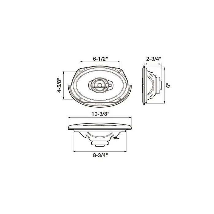 Pioneer TS-G6930F 6x9" G-series 3-way Coaxial 400W Car Speakers